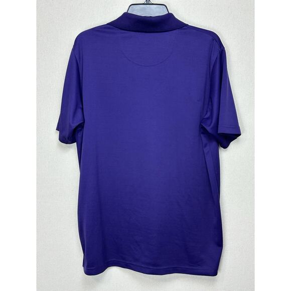Russell NCAA LSU Tigers Shirt Mens Large Dri-Fit Lightweight Purple Polo Shirt - Picture 7 of 9